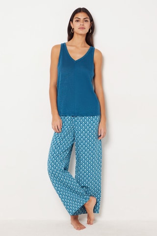 Canotta in lino - Blu