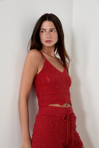 Crop top Craty Retreat - Rojo