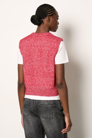 Camisola sem mangas Essentiel - Vermelho mesclado