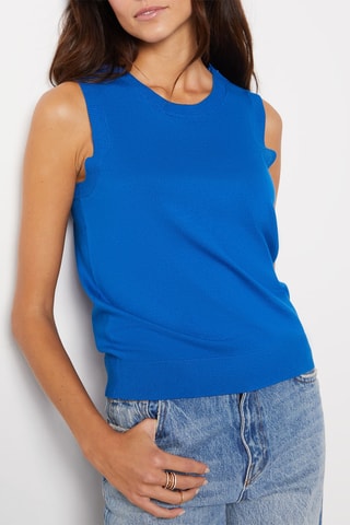 Camisola sem mangas - Azul