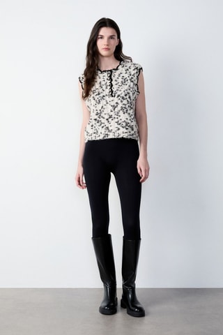 Camisola sem mangas Abstract poetry - Cru