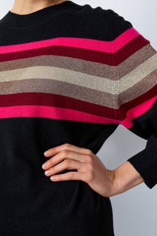 Jersey de lana Abstract Poetry - Negro
