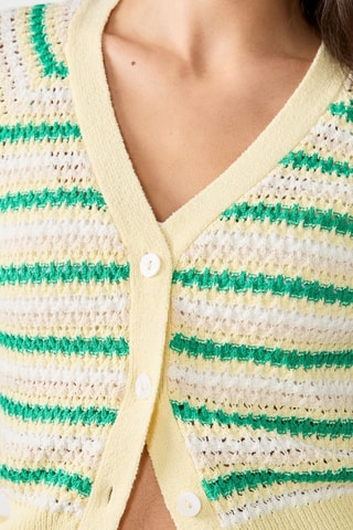 Colete vintage St Tropez - Bege e verde