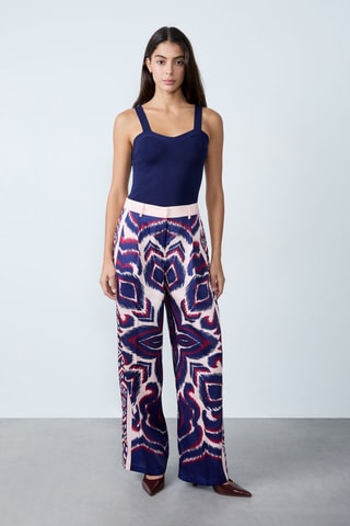Pantalón Mordern Gypset - Azul marino y rosa