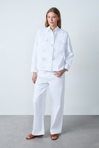 Casaco em bordado inglês Modern Gypset - Branco