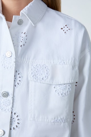 Casaco em bordado inglês Modern Gypset - Branco