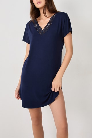Camisa de dormir Josephine - Azul-marinho