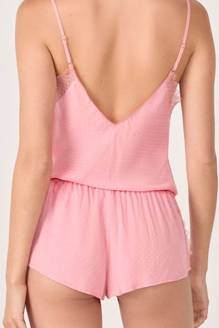 Calções de pijama em plumetis Allusion - Rosa
