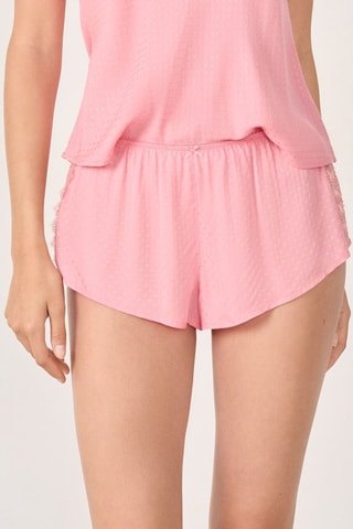 Calções de pijama em plumetis Allusion - Rosa