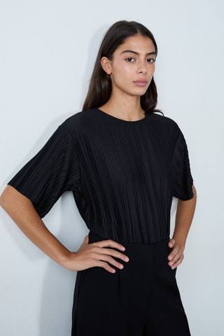 Top plissé Mordern Gypset - Nero