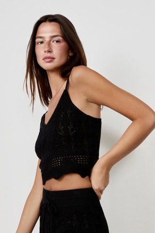 Crop top Craty Retreat - Nero