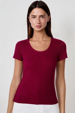 Top Vintage St Tropez - Rojo frambuesa