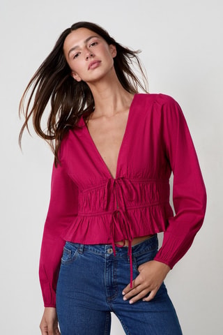 Top Vintage St Tropez - Rojo frambuesa