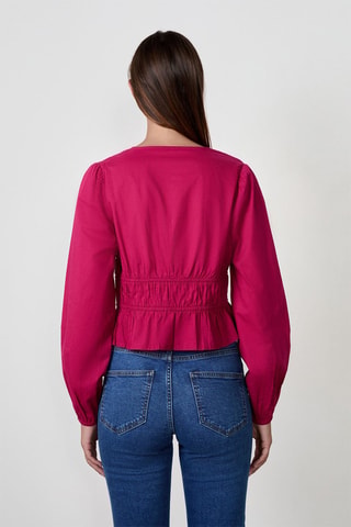 Top Vintage St Tropez - Rojo frambuesa