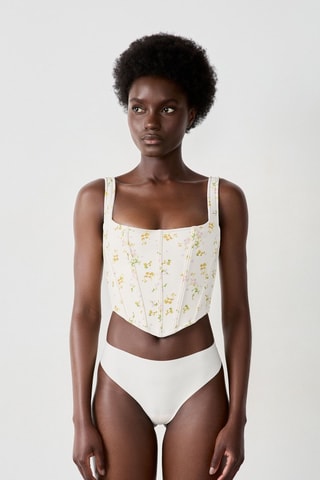 Crop top Bride to be - Bianco e verde