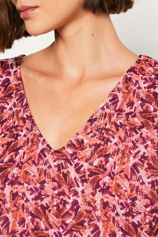 Vestido estilo patinadora Patus - Rosa-escuro e laranja