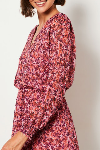 Vestido estilo patinadora Patus - Rosa-escuro e laranja