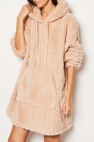 Robe sweat à capuche Maryme - Beige