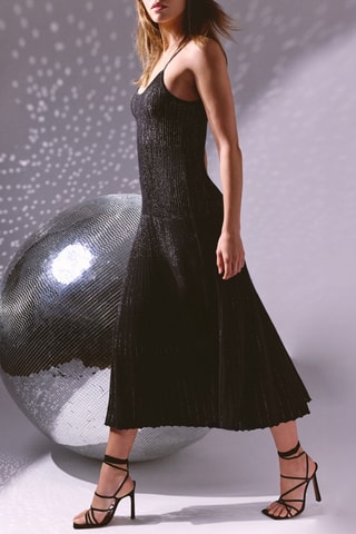 Vestido midi Fabuleuse - Preto