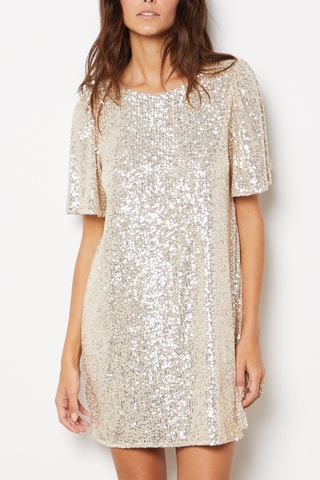 Vestido recto - Plateado