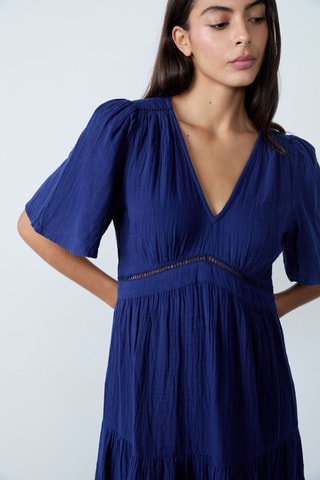 Vestido comprido Mordern Gypset - Azul-real