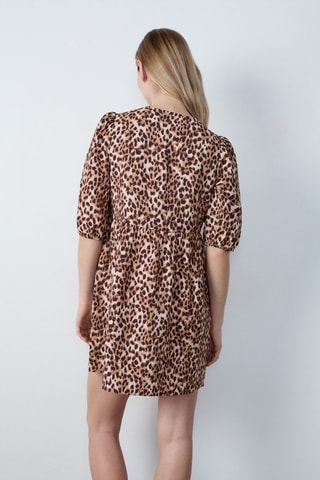 Vestido estilo patinadora Boulevard Beaumarchais - Castanho