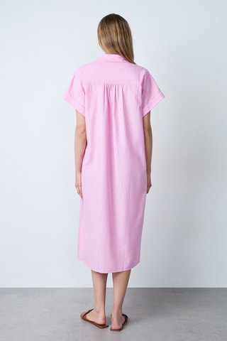 Vestido-camisa Capsule Rayure - Rosa