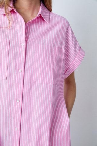 Vestido-camisa Capsule Rayure - Rosa