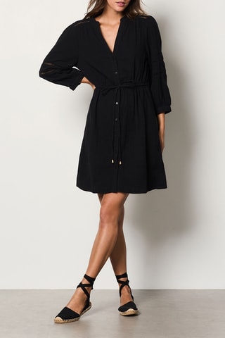 Vestido estilo patinadora Nissa La Bella - Preto