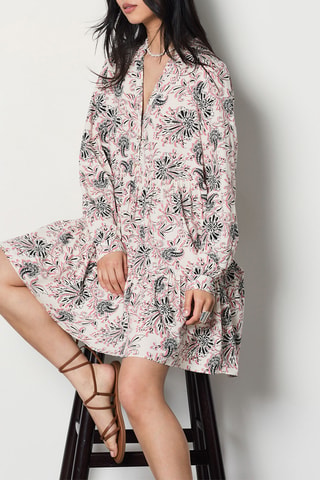 Vestido traçado Nissa La Bella - Cru