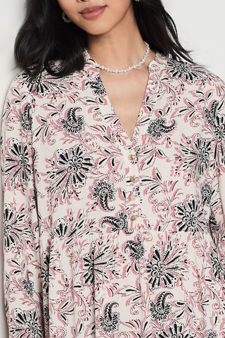 Vestido traçado Nissa La Bella - Cru