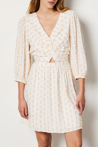 Vestido estilo patinadora Sunset Hour - Cru e bege