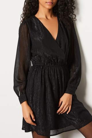 Vestido estilo patinadora Mozart - Preto