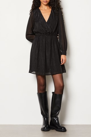 Vestido estilo patinadora Mozart - Preto