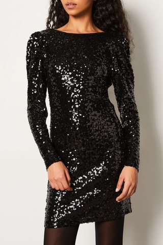 Vestido justo Frista - Preto