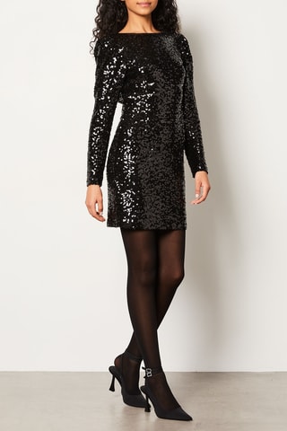 Vestido justo Frista - Preto