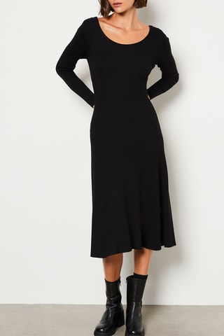 Vestido midi Fanna - Preto