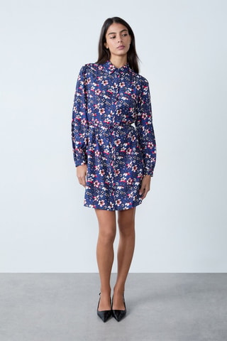 Vestido-camisa Mordern Gypset - Azul-marinho