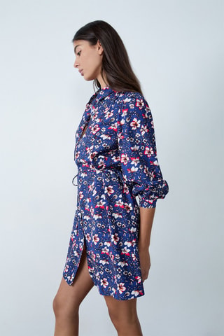 Vestido-camisa Mordern Gypset - Azul-marinho