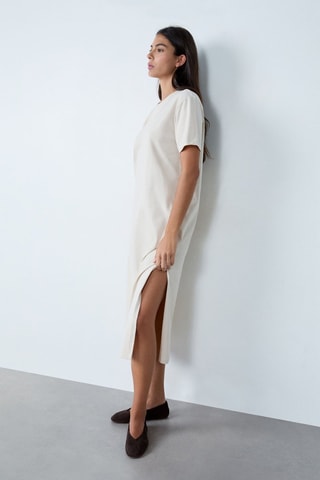 Vestido direito Indispensables - Cru