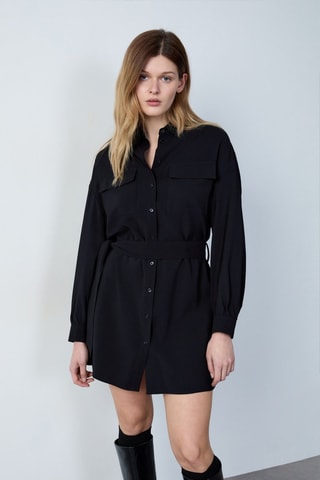 Vestido-camisa Boulevard Beaumarchais - Preto
