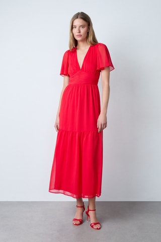 Vestido midi On the guest liste - Vermelho