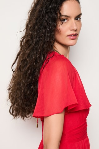Vestido midi On the guest liste - Vermelho