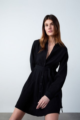 Vestido-camisa Essentiel - Preto