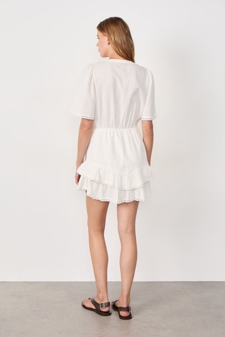 Vestido com folhos Coastal Cowgirl - Branco