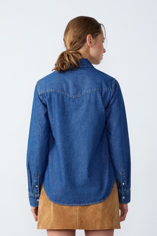 Camisa de ganga Cowboy - Azul-escuro