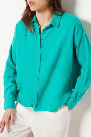 Camisa - Turquesa - Etam