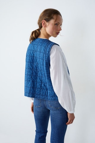 Colete acolchoado sem mangas Cowboy - Azul-cobalto