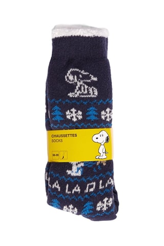 Meias Snoopy Snoopy e Os Peanuts Frisk - Azul-marinho