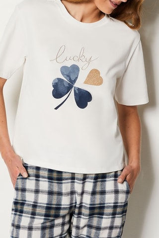 Pyjama 3 pièces Lawrence - Bleu marine et blanc
